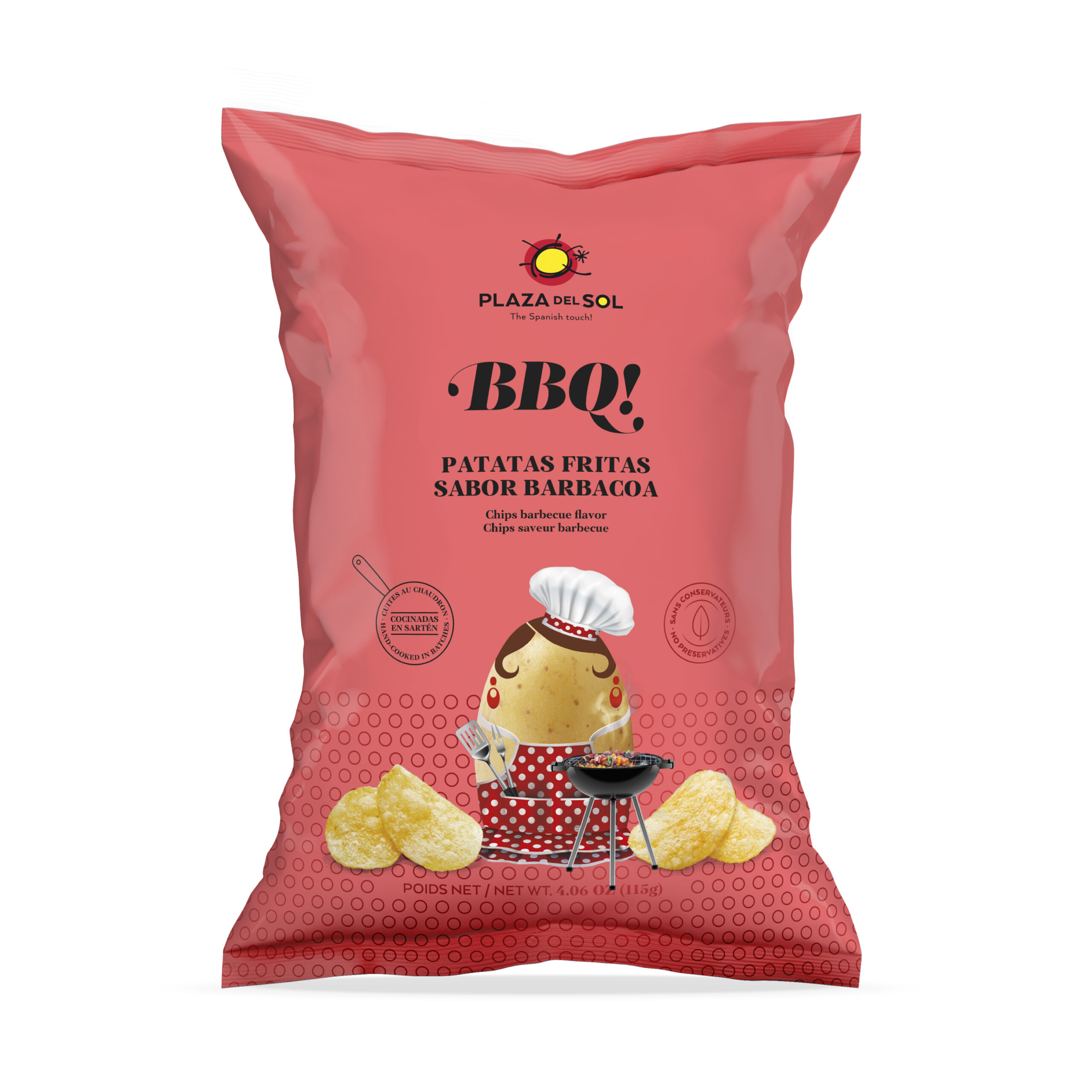 πατατακια με γεύση Μπαρμπεκιου plaza de sol