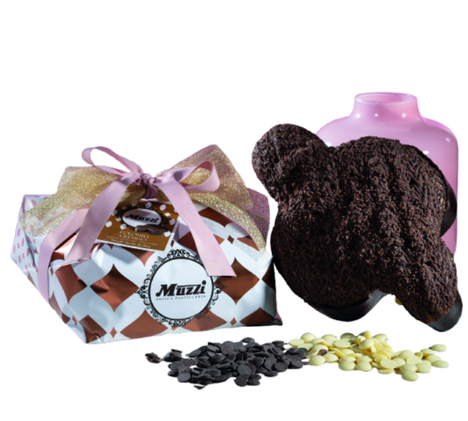 colomba με πραλίνα και επικάυψη σοκολάτα υγειας